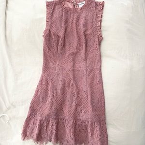 NWT Donna Mizani size small, high neck lace dress
